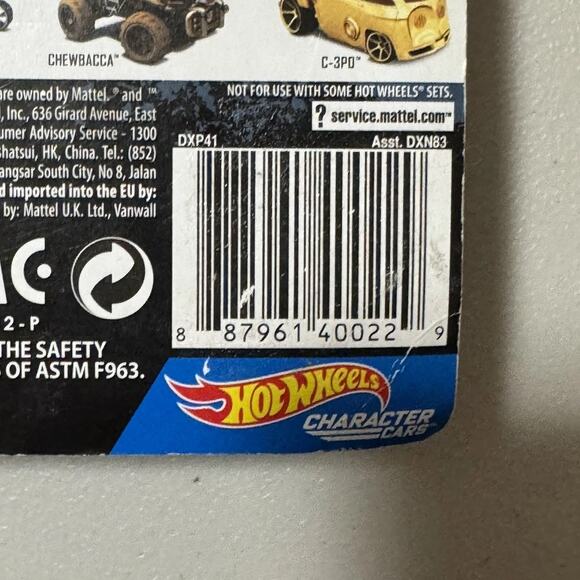 Star Wars Hot Wheels 2014 Character Cars Luke Skywalker Die Cast Vintage New NIB - Picture 12 of 14